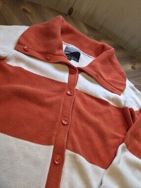 Volcom MicroKnit Cowl Neck Button Down Cardigan 100% Cotton